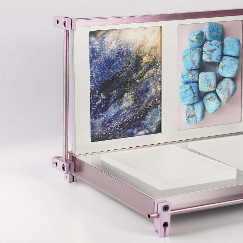 backlit acrylic gemstone showcase stand