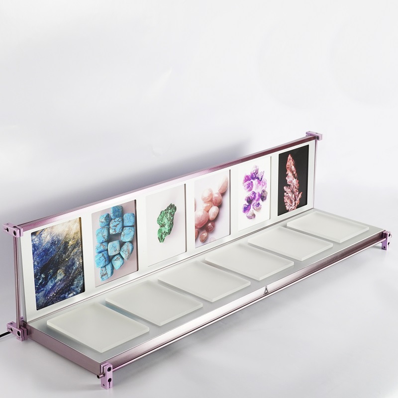 Illuminated Tabletop Showcase with Acrylic Light Guide Plates