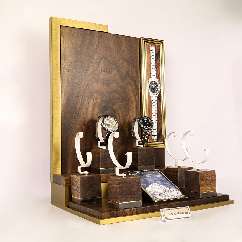 stainless steel watch display