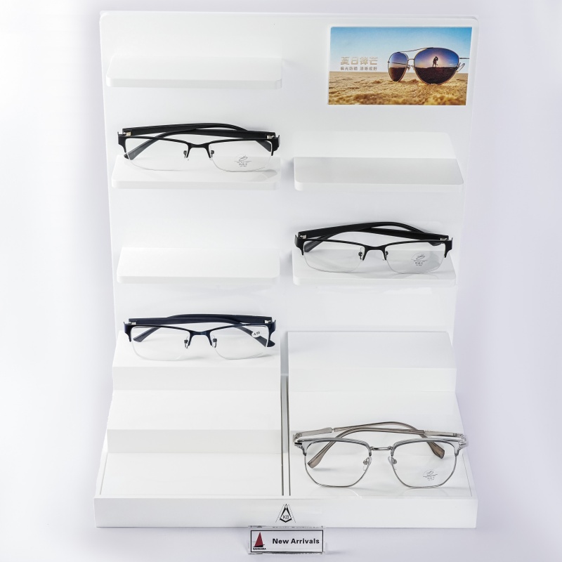 Bright White Acrylic Glasses Display Stand